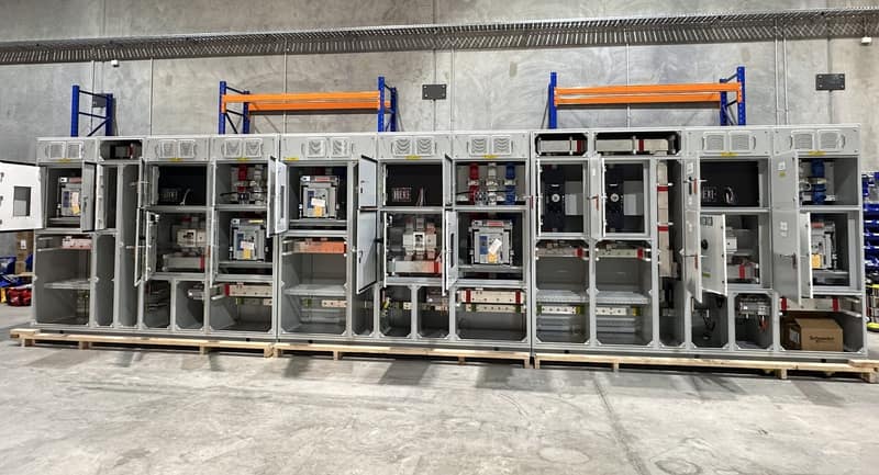 Fox Road — ACB and MCCB sections during fit-out
