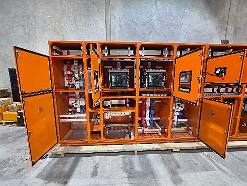 Motor control centre, doors open
